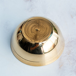 インドの礼拝用 ブラスボウル 直径8.5cm - サブ4