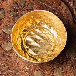 装飾入り ブラスミニボウル 小物入れ オイルランプ 直径：4cm - サブ2