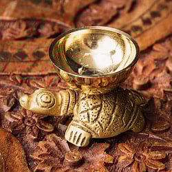 亀のオイルランプ クールマ 高さ3.5cm - サブ3