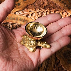 亀のオイルランプ クールマ 高さ3.5cm - サブ5