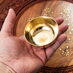 インドの礼拝用 ブラスボウル【直径：約7cm】 - サブ5