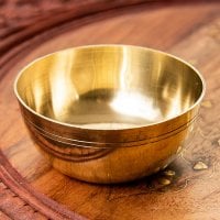 インドの礼拝用 ブラスボウル【直径：約7cm】(ID-ARTLMP-31)