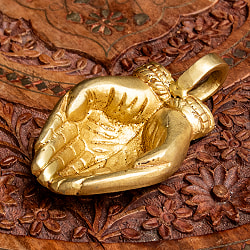 ブラスのオイルランプ - ラクシュミの手 - サブ2