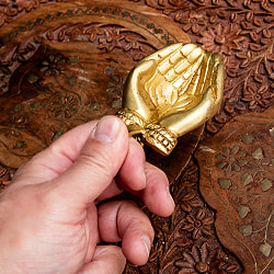 ブラスのオイルランプ - ラクシュミの手 - サブ5