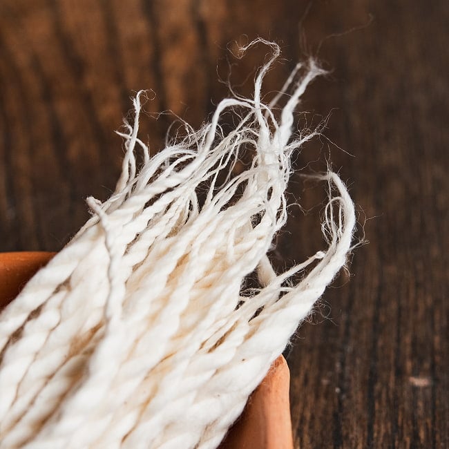 コットンの灯心 40個くらい入り 2 - 先端部分