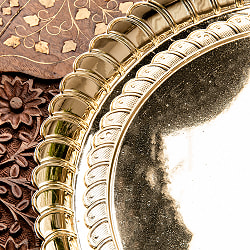 【3個セット】【約26.5cm】インドの礼拝皿 プージャターリー シンプル - サブ4