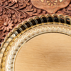 【3個セット】【約20cm】インドの礼拝皿 プージャターリー シンプル - サブ3