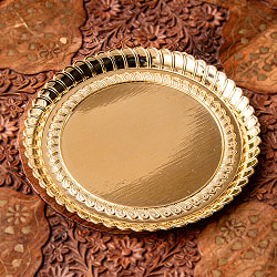 【3個セット】【約20cm】インドの礼拝皿 プージャターリー シンプル - サブ5