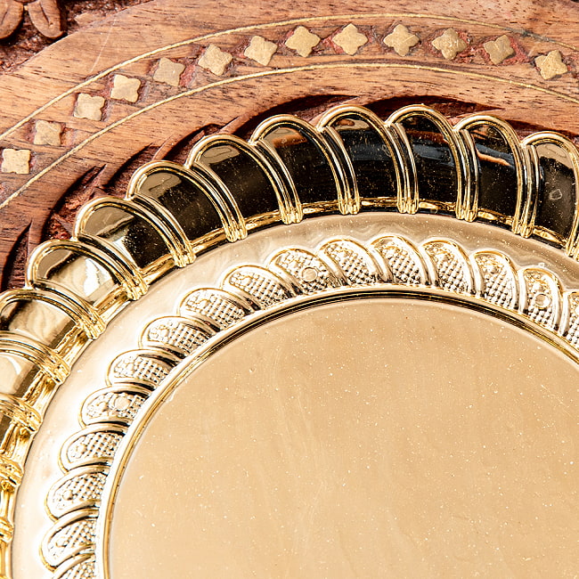 【3個セット】【約14.5cm】インドの礼拝皿 プージャターリー シンプル 4 - つややかな仕上がりです。