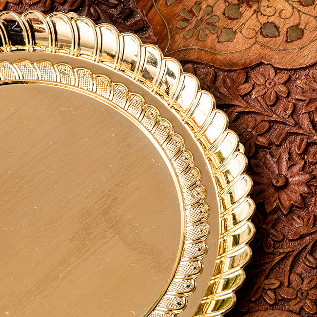 【12個セット】【約20cm】インドの礼拝皿 プージャターリー シンプル 4 - つややかな仕上がりです。