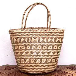 天然素材が優しい パンダンリーフのミニバッグナチュラル - サブ2