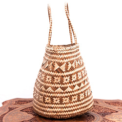 天然素材が優しい パンダンリーフのミニバッグナチュラル - サブ4