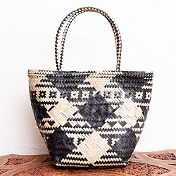 天然素材が優しい パンダンリーフのスクエアバッグ - サブ2