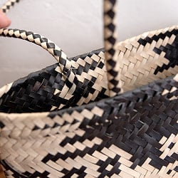 天然素材が優しい パンダンリーフのスクエアバッグ - サブ5