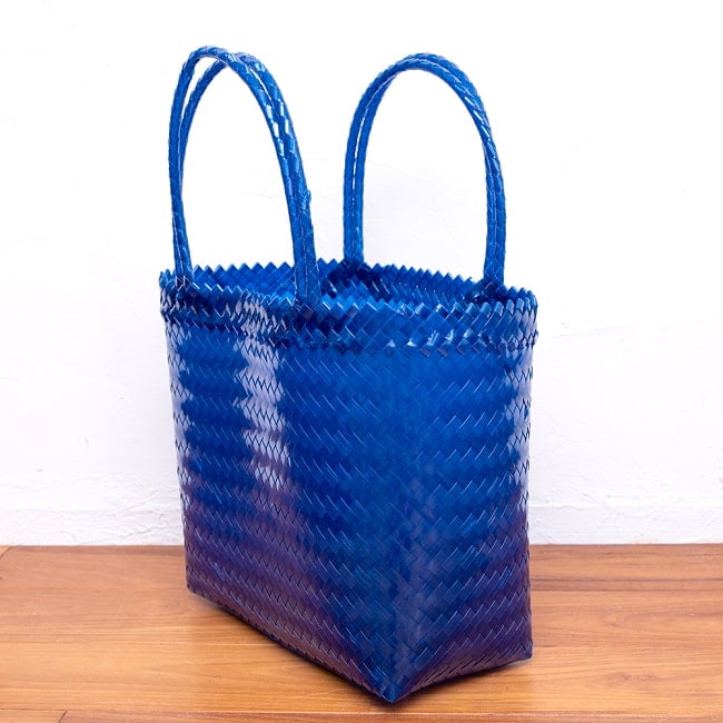 【Mサイズ】ビタミンカラーが可愛いパサールバッグ-32cm×42cm 3 - シンプルな作りで使いやすいです
