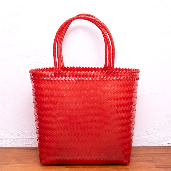 【Lサイズ】ビタミンカラーが可愛いパサールバッグ-36cm×48cm 2 - とっても丈夫なのでアウトドアでの使用にぴったりです
