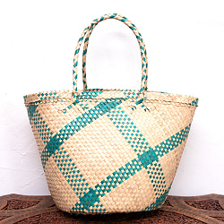 天然素材が優しい パンダンリーフのミニバッグカラフル - サブ2