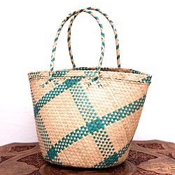 天然素材が優しい パンダンリーフのミニバッグカラフル - サブ3