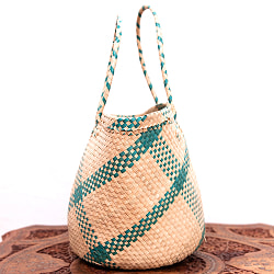 天然素材が優しい パンダンリーフのミニバッグカラフル - サブ4