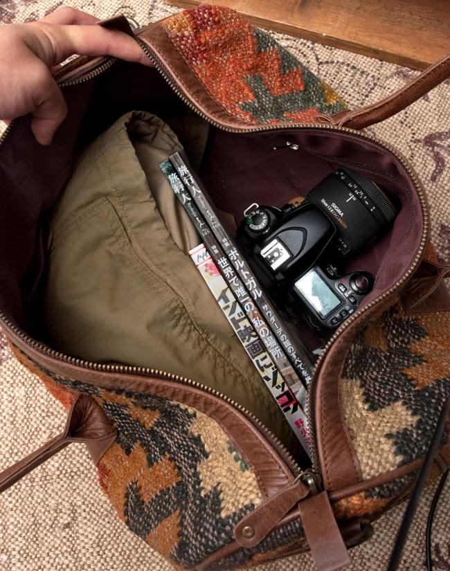 〔一点物〕伝統を紡いだ ラリーキルトのボストンバッグ 13 - 余裕のある収納で、普段づかいからちょっとした旅行までオススメです!