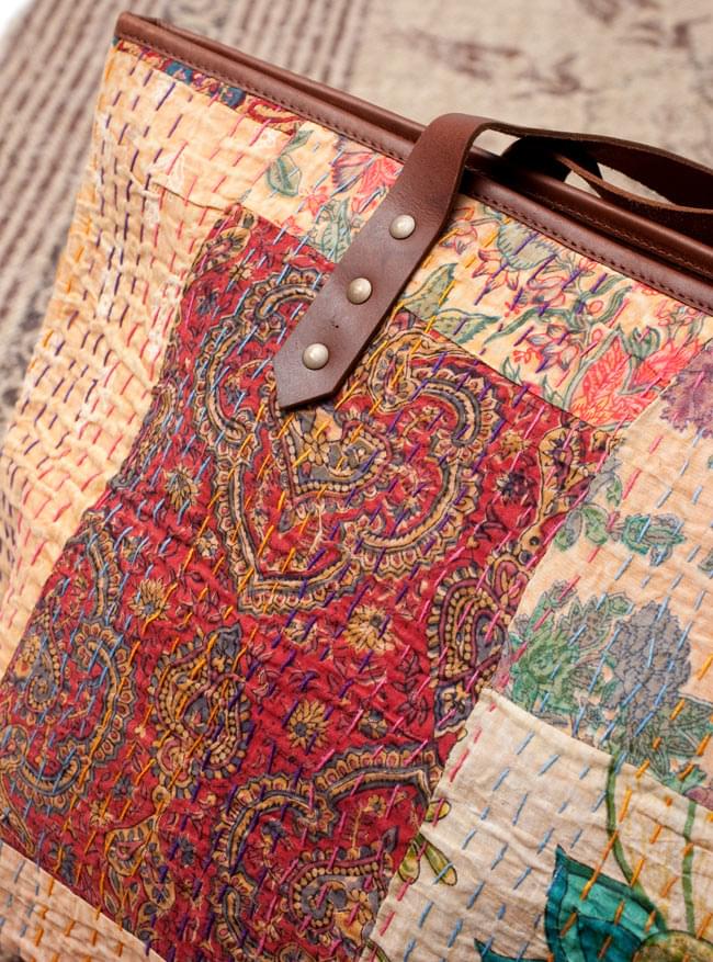 〔一点物〕伝統を紡いだ ラリーキルトのトートバッグ 4 - 拡大写真です