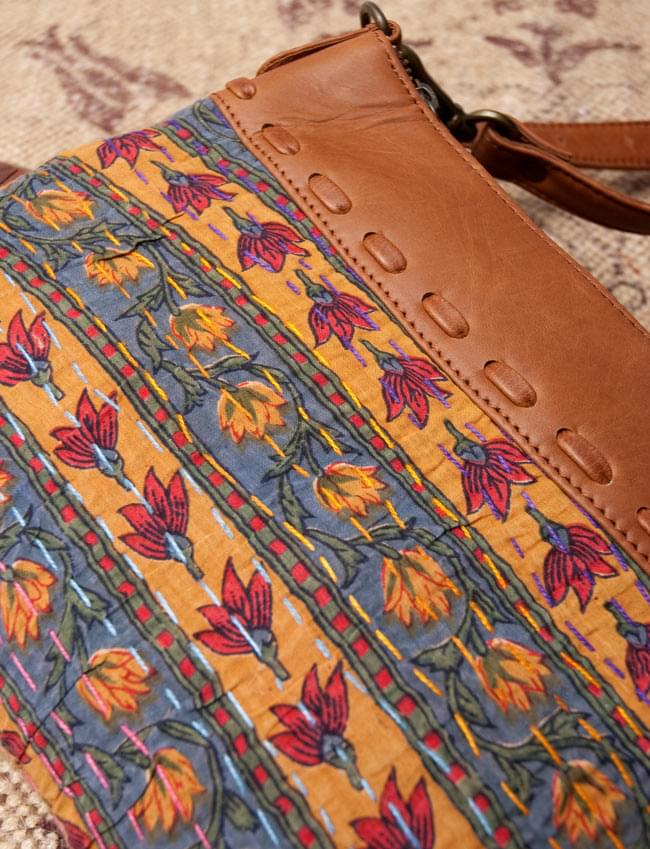 〔一点物〕伝統を紡いだ ラリーキルトのショルダーポシェット 4 - 拡大写真です