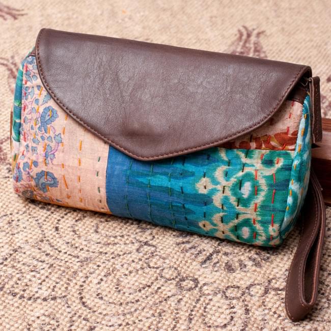 〔一点物〕伝統を紡いだ ラリーキルトのクラッチウォレットの写真