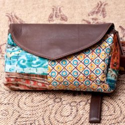 〔一点物〕伝統を紡いだ ラリーキルトのクラッチウォレットの商品写真