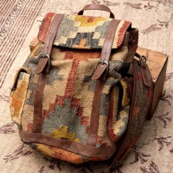 〔一点物〕伝統を紡いだインドキリムのバッグパックの商品写真