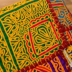 【1点物】カッチ刺繍のクラッチバッグ−ショルダー付き - サブ4