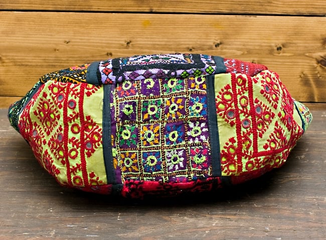 【一点物・アンティーク】アフガニトートバッグ-Mサイズ 10 - 底はこの様になっています