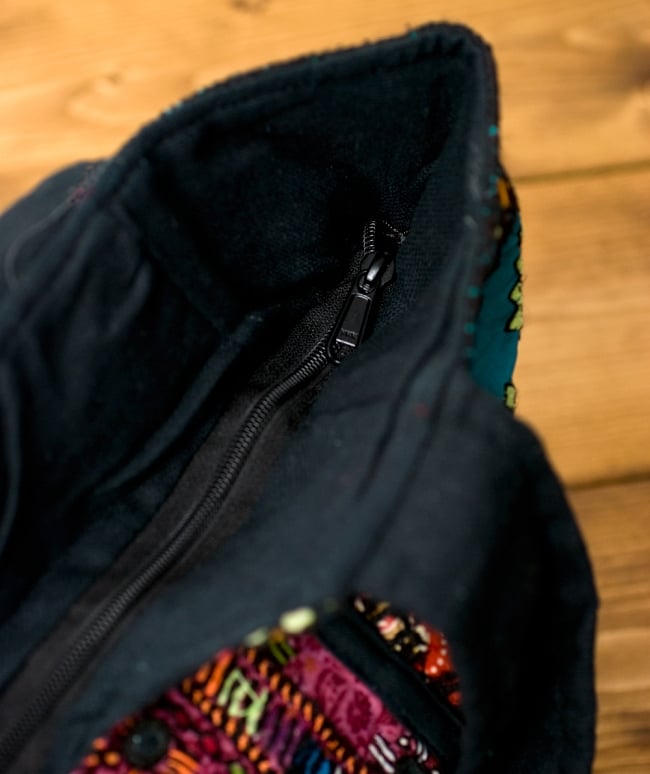 【一点物・アンティーク】アフガニトートバッグ-Mサイズ 11 - ジップ式なので安心です※写真は柄違いID-BAG-669の商品です