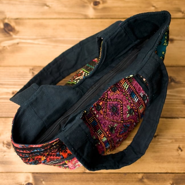 【一点物・アンティーク】アフガニトートバッグ-Mサイズ 12 - 口が大きく開き、とても使いやすいです※写真は柄違いID-BAG-669の商品です