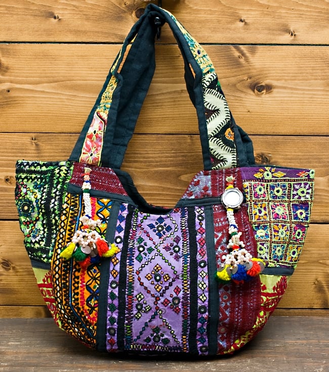 【一点物・アンティーク】アフガニトートバッグ-Mサイズ 2 - 正面から撮影しました