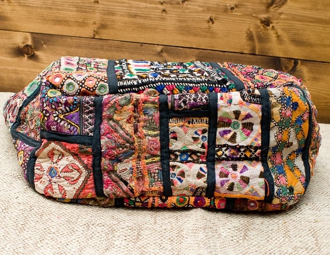 【一点物・アンティーク】アフガニトートバッグ-Lサイズ 10 - 底はこの様になっています