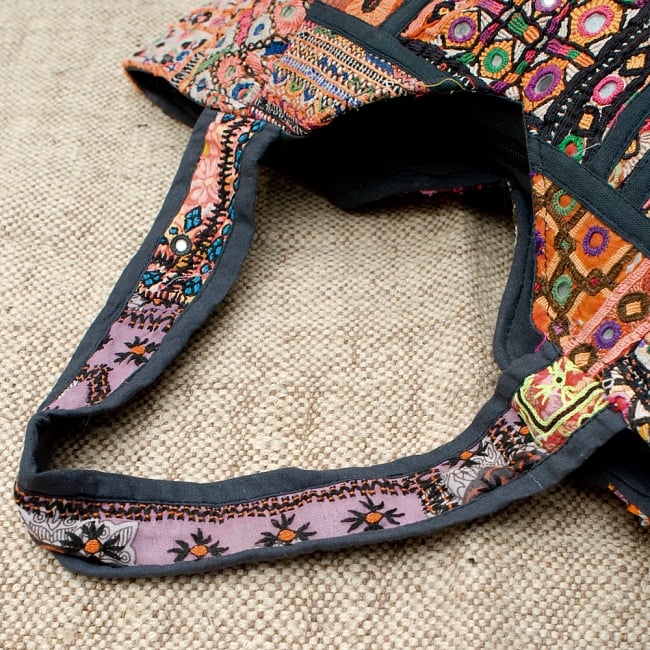 【一点物・アンティーク】アフガニトートバッグ-Lサイズ 9 - もう片方の持ち手はこの様になっています