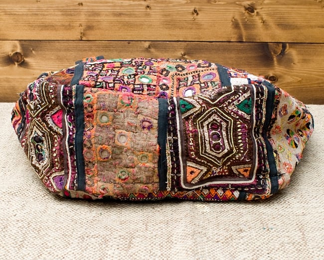 【一点物・アンティーク】アフガニトートバッグ-Lサイズ 10 - 底はこの様になっています