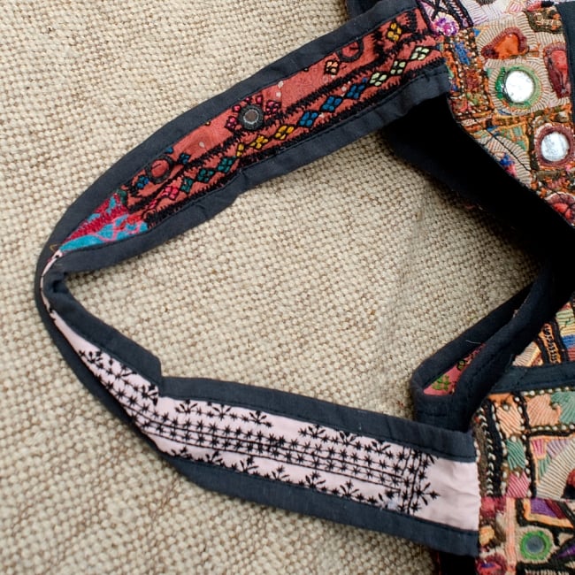 【一点物・アンティーク】アフガニトートバッグ-Lサイズ 9 - もう片方の持ち手はこの様になっています