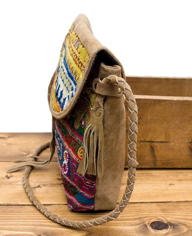 【一点物】アラブのショルダーバッグ-Lサイズ 4 - サイドはこのようになっています