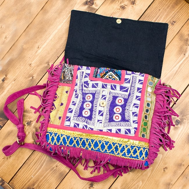【一点物】アフガニショルダーバッグ-Lサイズ 5 - 開けてみました!