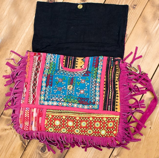 【一点物】アフガニショルダーバッグ-Lサイズ 5 - 開けてみました！