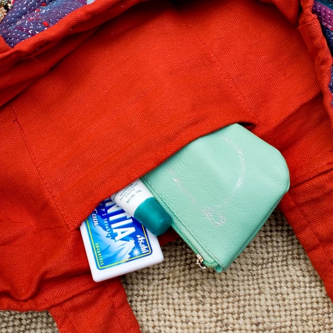 【一点物】アフガニボストン 12 - 反対側には内ポケットがもう1つ付いていて嬉しいですね^^※こちらは柄違いの商品です