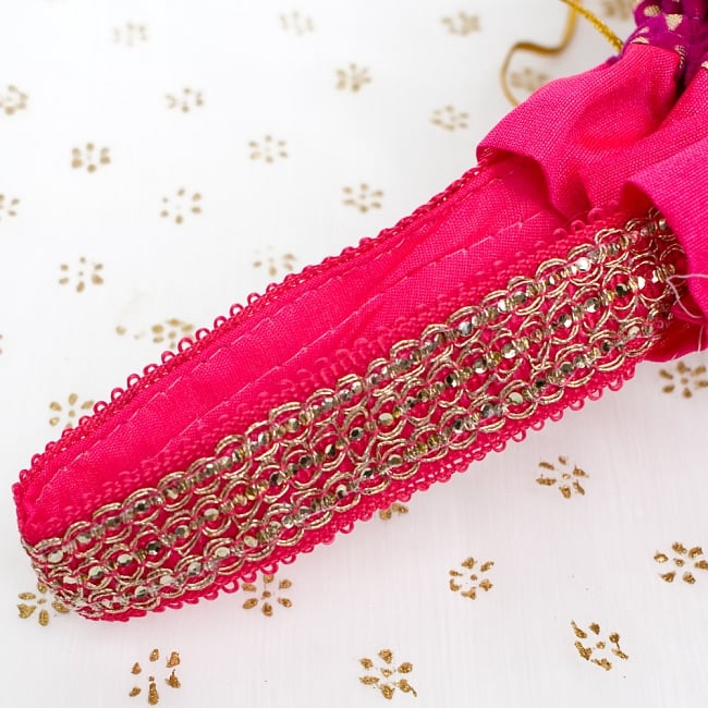 きらきらペイズリーのミニバッグ - ピンク 6 - 持ち手がゴージャスで可愛いです＾＾