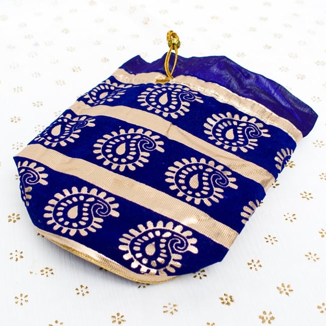 きらきらペイズリーのミニバッグ - レッド 9 - 折りたたむととってもコンパクトです!