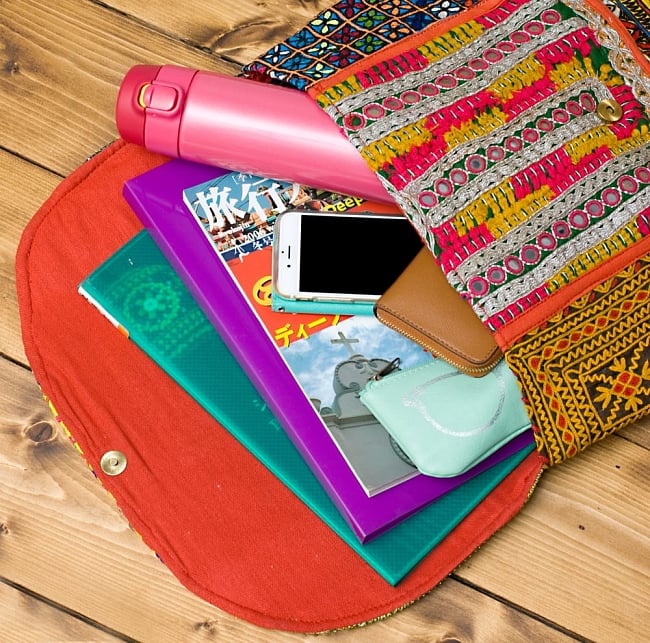 【一点物】アフガニクラッチバッグ-Lサイズ 9 - たっぷり入って使いやすいです!