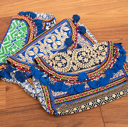 【ブルー系】選べるデザイン！カッチ刺繍のスクエアポシェット - サブ2