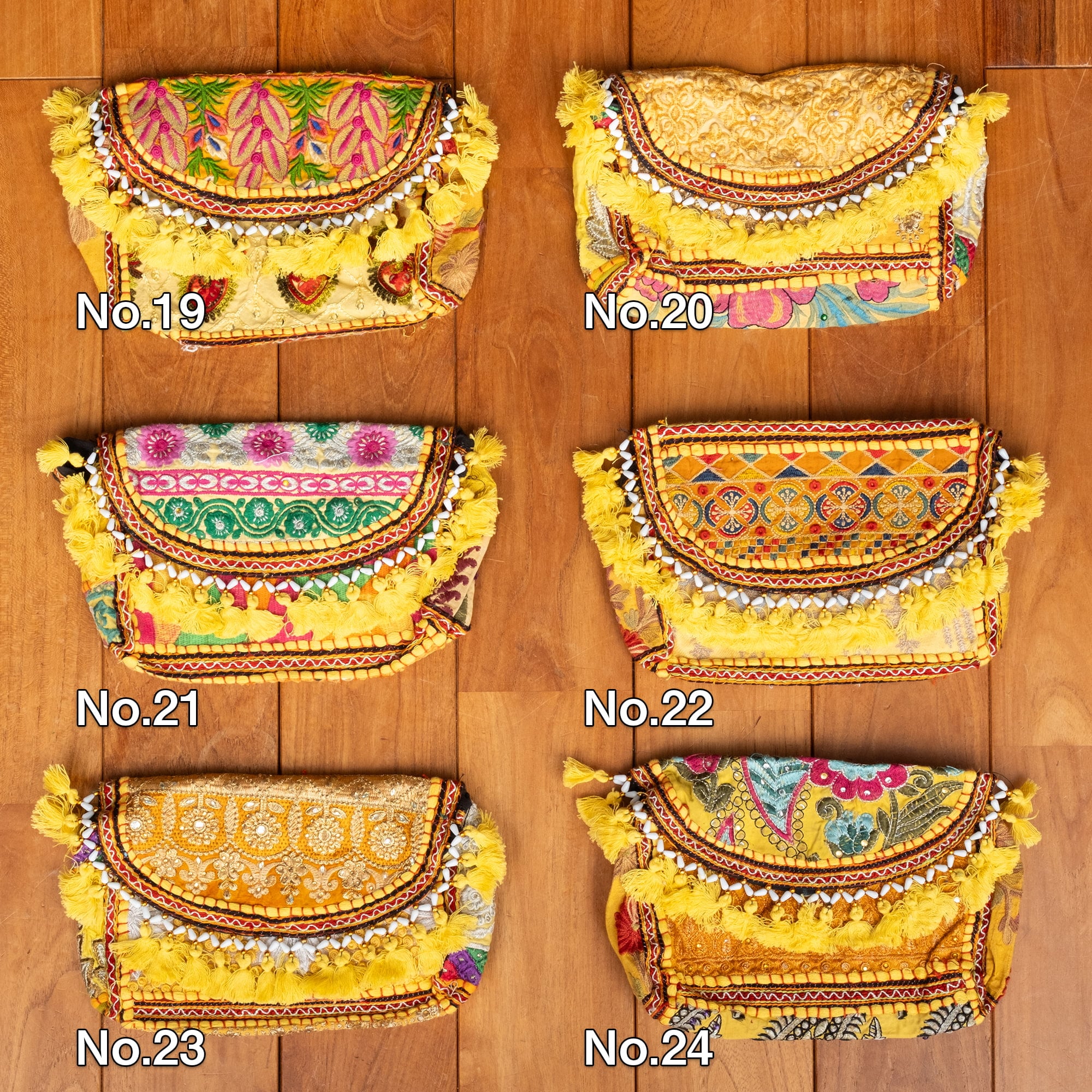 【黄色系】選べるデザイン！カッチ刺繍のスクエアポシェット4枚目の下部説明写真です