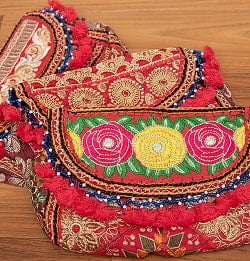 【赤系】選べるデザイン！カッチ刺繍のスクエアポシェット - サブ2