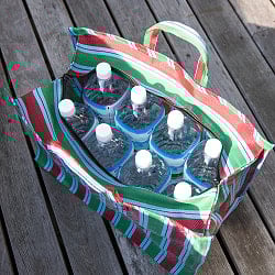 大容量！インドのカラフルマーケットバッグ-Lサイズ - サブ2