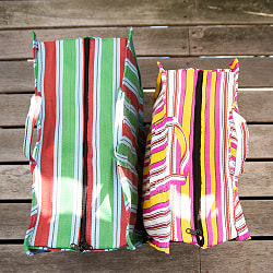 大容量！インドのカラフルマーケットバッグ-Lサイズ - サブ5